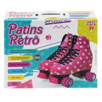 Patins Retrô Clássico 4 Rodas com Led Tamanho 37/38