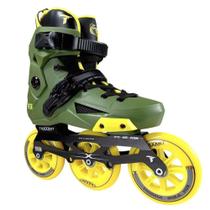 Patins revolt r3 verd traxart inline freestyle/urban abec-9