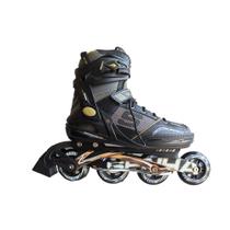 Patins Roller Action PW150AD Woxies Preto e Dourado