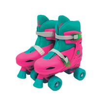 Patins Roller Ajustável 2 em 1 Com Acessórios Rosa - Fenix Pk2