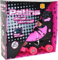 Patins Roller Ajustável (37-40) Rosa DMR5852 - DM TOYS