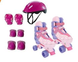 Patins roller ajustável com kit proteção infantil 30 ao 33 zippy toys Patins roller ajustável com kit proteção infantil 30 ao 33 zippy toys