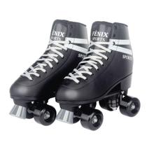 Patins Roller Ajustável Fenix RL-07P 4 Rodas 39-42 Preto - Fenix Brinquedos