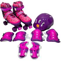 Patins Roller Ajustável Kit Proteção Completo 7 Peças Patins Roller Ajustável Kit Proteção Completo 7 Peças