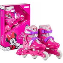 Patins Roller Disney Minnie 31/34 Infantil Ajustável 2 Em 1 - Multikids