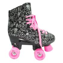 Patins Roller Estilo New Preto n. 34 DM TOYS