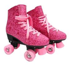 Patins Roller Estilo New Rosa - Tamanho 32