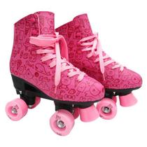 Patins Roller Estilo New Rosa - Tamanho 34