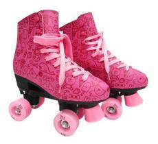 Patins Roller Estilo New Rosa - Tamanho 34