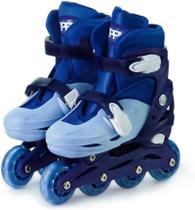 Patins Roller In Line Ajustável Zippy Toys PL19AP Azul Tam 30-33