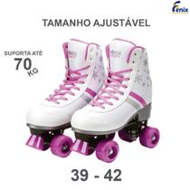 Patins Roller Infantil e Adulto Quad 4 Rodas com Ajuste de Tamanho - Fênix