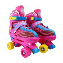 Patins Roller Quad Infantil Com Kit De Proteção 30-33