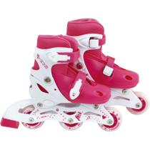 Patins Roller Rosa Tamanho P 31 A 34 Mor