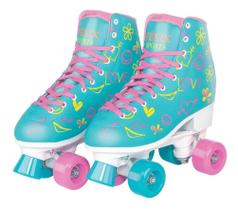 Patins Roller Skate 4 Rodas Azul - Tamanho 39-42