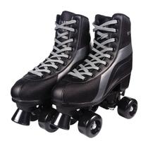 Patins Roller Skate 4 Rodas Preto - Tamanho 36-37