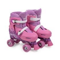 Patins Roller Skate Ajustável 4 Rodas Roxo 34-37 Fenix PK-04