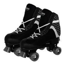 Patins Roller Skate Preto Tamanho 31 a 34 Fenix
