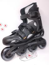 PATINS SHADOW PRETO INLINE ROLLER 76mm ABEC-7 FREESTYLE