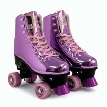 Patins Skate Roller Quad Adulto 4 Rodas Com Regulagem De Tamanho E Freio Frontal
