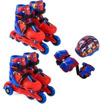 Patins Spider MAN 2 em 1 Tamanho 32 AO 35 com KIT de Proteção Patins Spider MAN 2 em 1 Tamanho 32 AO 35 com KIT de Proteção