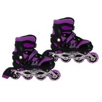 Patins sports rosa / preto 33-37 infantil até 50kg ref 8844