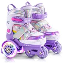 Patins SULIFEEL Rainbow Unicorn Light up Kids Purple Patins SULIFEEL Rainbow Unicorn Light up Kids Purple