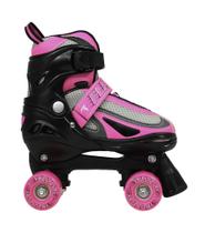Patins Traxart Flash Quad Infantil - Rodas LED - 54mm