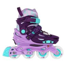 Patins Traxart Infantil X-light Roxo Rodas LED - 68/70mm ou 70/72mm ABEC-9