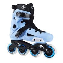 Patins Traxart Revolt Inline Freestyle Azul Claro - 80mm ABEC-9