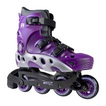 Patins Traxart Spectro Roxo Inline Recreação - 72mm ABEC-5