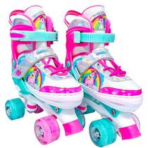 Patins Unicórnio Roller Ajustável 4 Rodas 34-37 DMR7225 - DM Toys