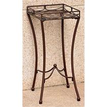 Patio Plant Stand International Caravan Santa Fe Iron Black