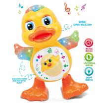 Pato Dançante Brinquedo Musical Anda Dança Mexe Com Luz e Som Duck Dancing Patinho - toys