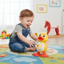 Pato Dançante Brinquedo Musical Dança Anda Mexe Luz E Som