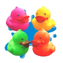 Pato De Borracha colorido Para Banho Kit Com 4 Unidades Patinho Macio