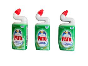 Pato Limpador Sanitário Gel Pinho - Kit com 03 frascos de 500ml