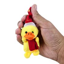 Pato Natalino Pelúcia com Gorro Cachecol Enfeite Natal 8cm Pato Natalino Pelúcia com Gorro Cachecol Enfeite Natal 8cm
