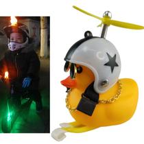 Pato Patinho Malandro Enfeite Guidao Bike Moto Buzina Som Sinalizaçao Oculos Cordao Capacete Malandragem Decoraçao Engraçada Saida Passeio Lazer Rua V