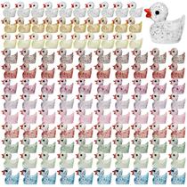 Patos de resina em miniatura XIHIRCD Colorful Glitter 120 unidades Patos de resina em miniatura XIHIRCD Colorful Glitter 120 unidades