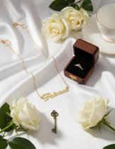 Patricia colar de nome folheado a ouro 18k