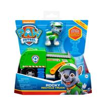 Patruha canina veículo e boneco rocky caminhão de reciclagem - sunny 1389/2722
