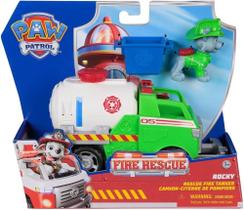 Patrulha Canina Figura Veículo Fire Rescue Rocky Sunny 4850