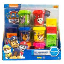 Patrulha Canina Kit Massinha Com 6 Potes E Formas Brinquedo