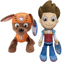 Patrulha Canina Pelúcia Kit 2 Ryder Zuma 20Cm Paw Patrol