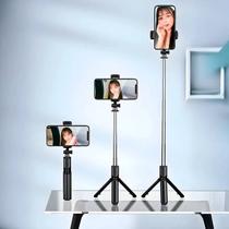 Pau de Selfie com Tripé Controle Remoto e Altura Ajustável para Fotos e Filmagens na Horizontais e Verticais Incríveis