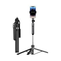 Pau De Selfie Extensível De 1,7 M Com Controle Remoto Bluetooth Leve 360 graus Tripé Sem Fio Rotativo