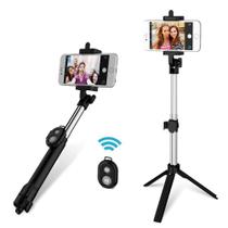 Pau De Selfie Monopod Tripe Bastão Retrátil para Celulares