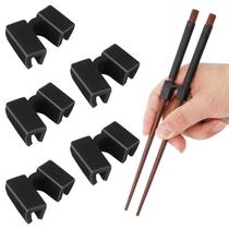 Pauzinhos de treinamento reutilizáveis Chopstick Helper, 5 peças, pretos Pauzinhos de treinamento reutilizáveis Chopstick Helper, 5 peças, pretos