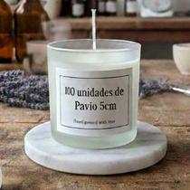 Pavio 5cm Parafinado para velas aromáticas, fácil aplicação queima perfeita