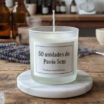 Pavio 5cm Parafinado para velas aromáticas, fácil aplicação queima perfeita Pavio 5cm Parafinado para velas aromáticas, fácil aplicação queima perfeita
